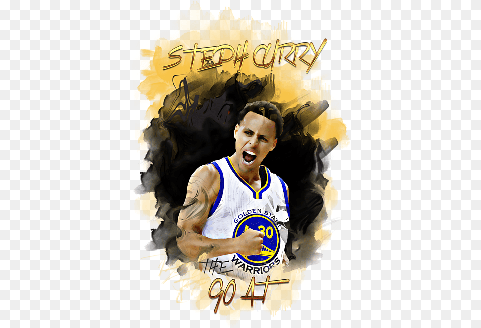 Steph Curry Golden State Warriors New, Advertisement, Poster, Clothing, Person Free Png Download