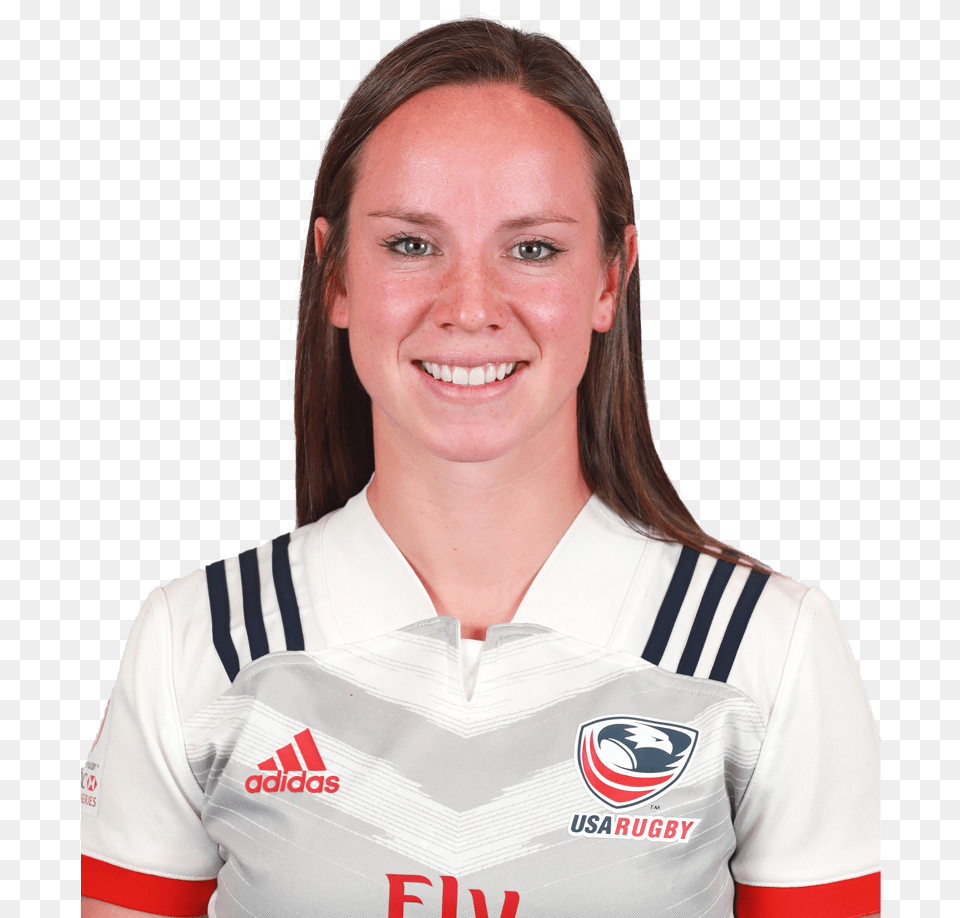 Stephanie Rovetti Usa Rugby, Woman, Smile, Shirt, Person Png Image