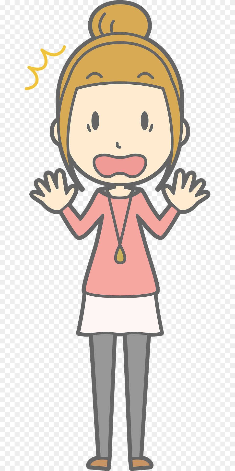 Stephanie Surprised Woman Clipart, Person, Face, Head, Cartoon Png Image