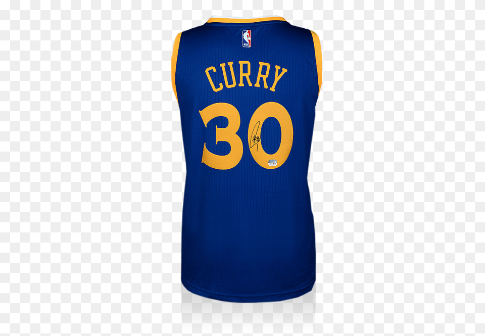 Stephen Curry Back Signed Golden State Warriors Home Jersey, Clothing, Shirt, Can, Tin Free Png Download