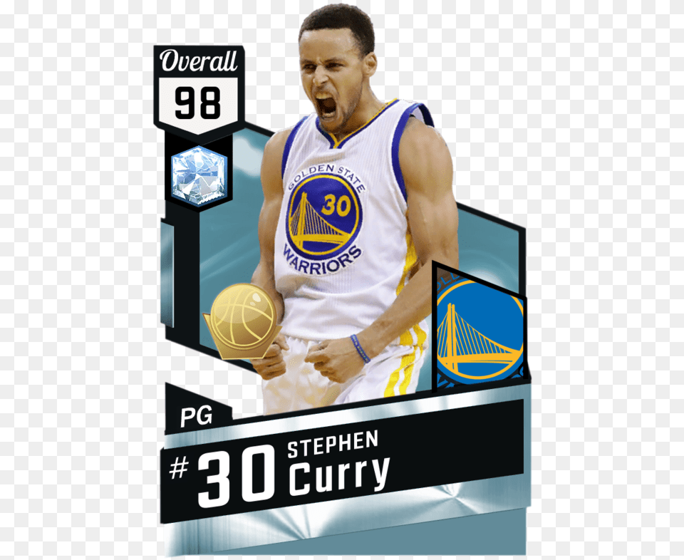 Stephen Curry Diamond Card, Adult, Male, Man, Person Free Png