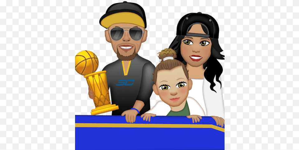 Stephen Curry Riley Curry Ayesha Curry Steph Curry Family Emoji, Person, People, Baby, Woman Free Transparent Png