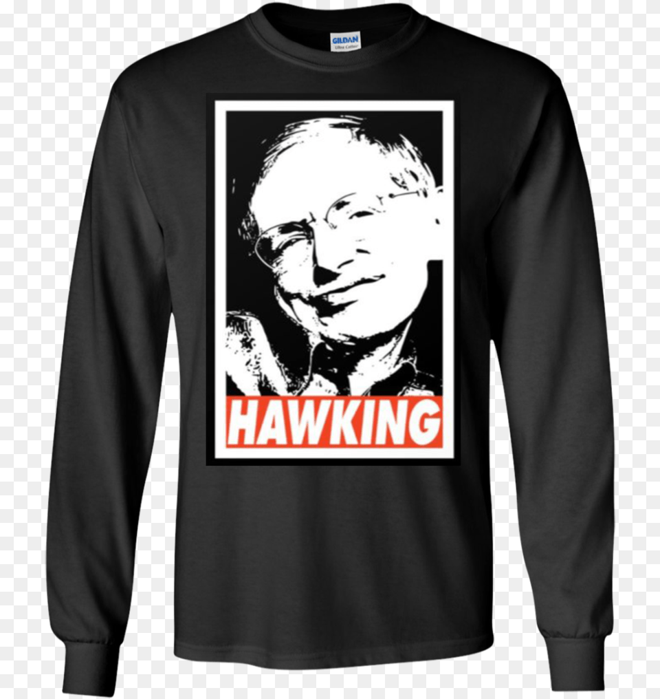 Stephen Hawking 1942 2018 T Shirt Premium Donald Trump Black Metal T Shirt, T-shirt, Clothing, Sleeve, Long Sleeve Free Transparent Png
