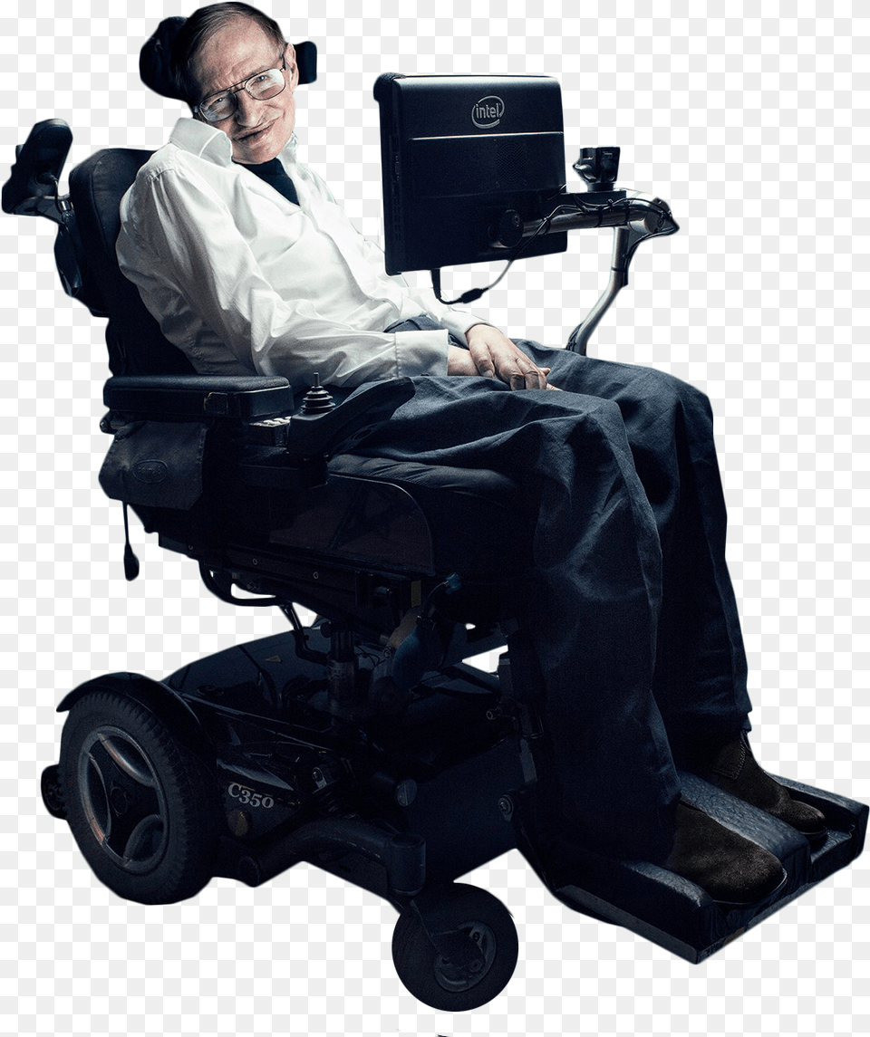 Stephen Hawking In Wheelchair Stephen Hawking Communication Device, Furniture, Adult, Person, Man Png Image