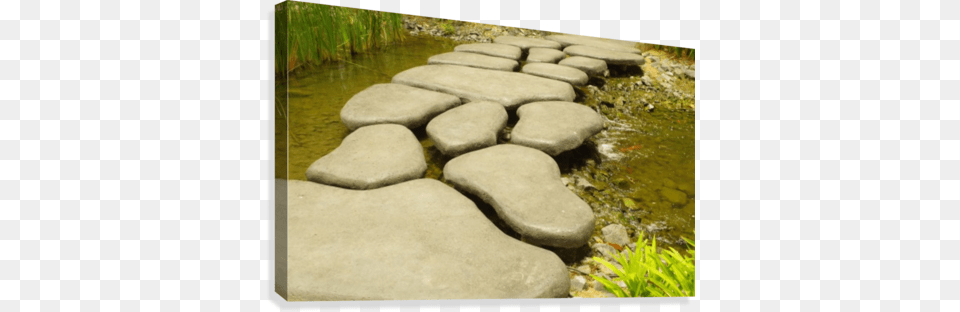 Stepping Stones Flagstone, Water, Walkway, Rock, Pond Free Png