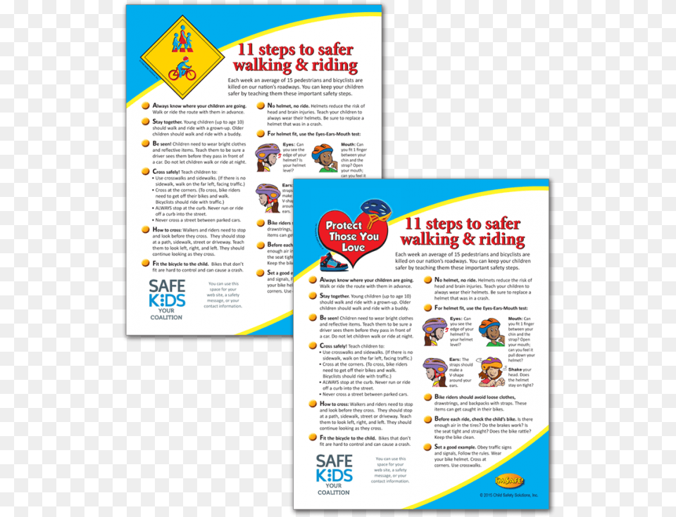Steps To Safer Walking Amp Riding Parent Tip Sheet Safe Kids Worldwide, Advertisement, Poster, Person, Face Png