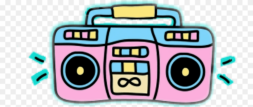 Stereo Rocknroll Boombox Ftestickers, Electronics, Cassette Player Png Image