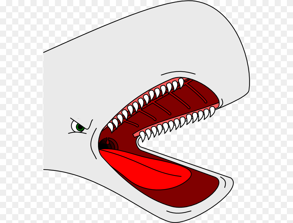 Stereotyped Cartoon Whale Head By Arek 91 On Clipart Cartoon Whale Head, Body Part, Mouth, Person, Teeth Png Image