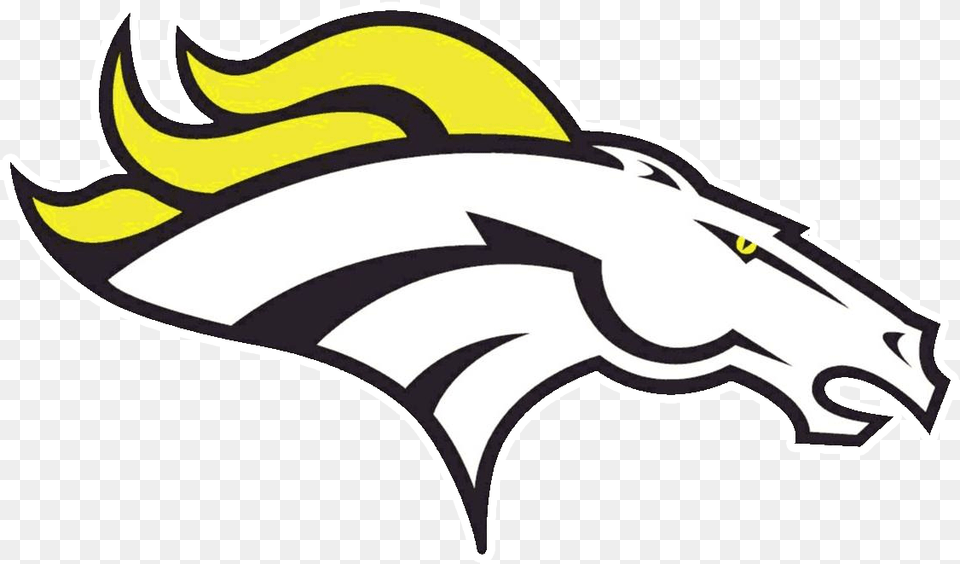 Sterling Heights Senior High School Denver Broncos Clipart Black And White, Logo, Animal, Fish, Sea Life Free Transparent Png