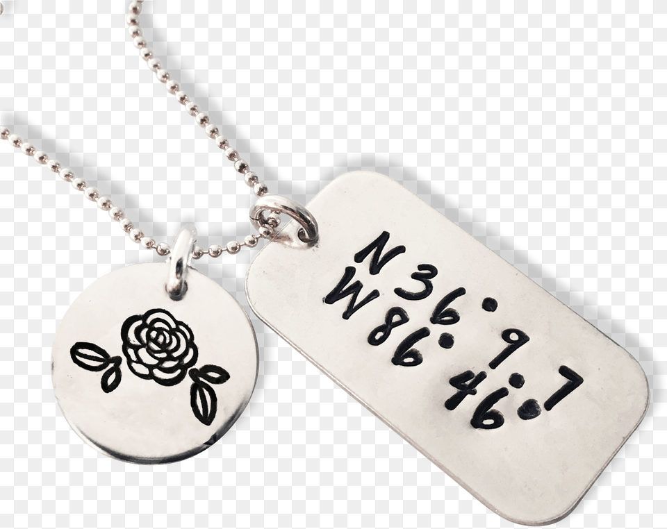 Sterling Mini Dog Tag Coordinate Necklace Solid, Accessories, Jewelry, Pendant, Locket Png Image