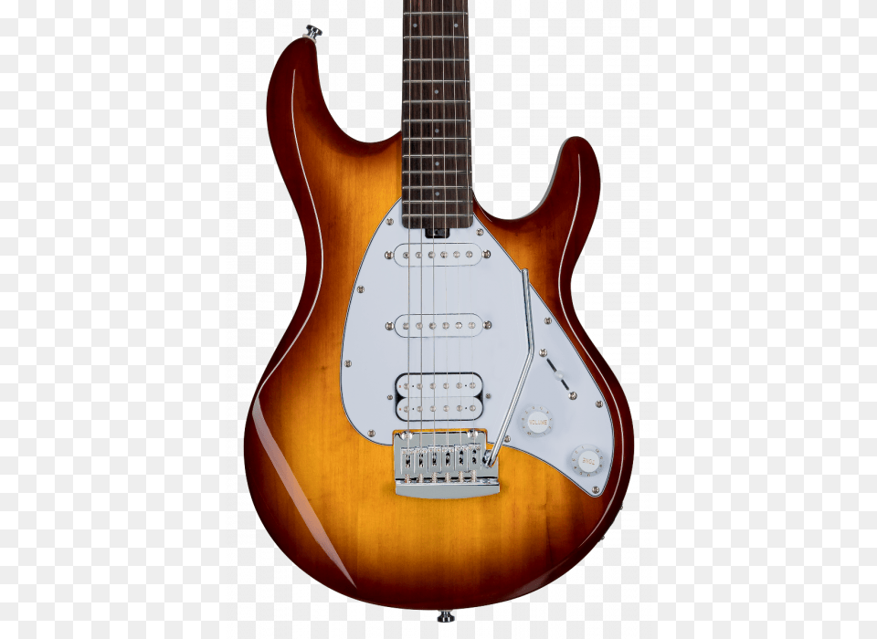 Sterling Music Man Sub Electric Guitar Sunburst Silhouette, Electric Guitar, Musical Instrument Free Transparent Png