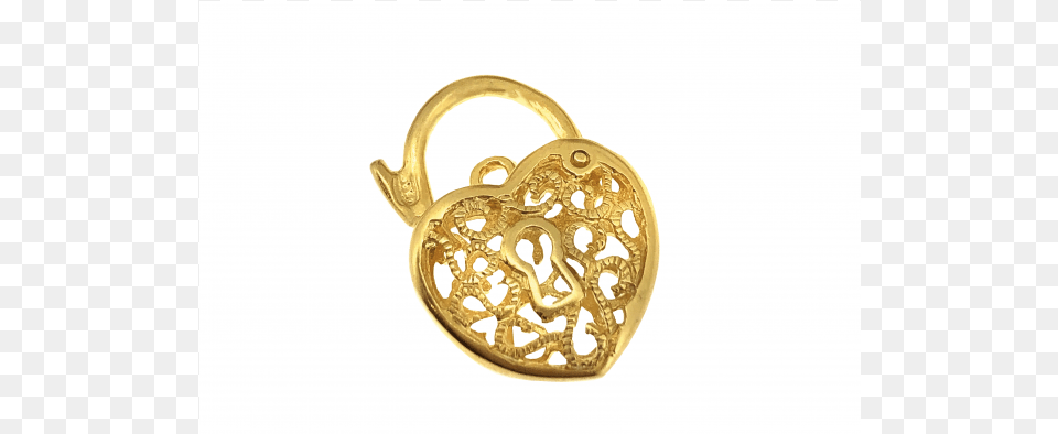 Sterling Silver 925 Yellow Gold Plated Filigree Heart Locket, Accessories, Jewelry, Pendant Png Image