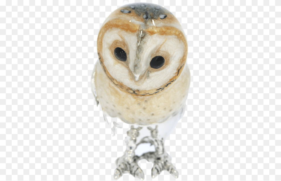 Sterling Silver Amp Enamel Medium Barn Owl By Saturno Screech Owl, Animal, Bird, Chicken, Fowl Png Image