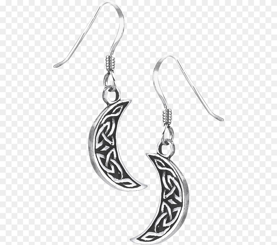 Sterling Silver Celtic Half Moon Earrings Earrings, Accessories, Earring, Jewelry, Necklace Png