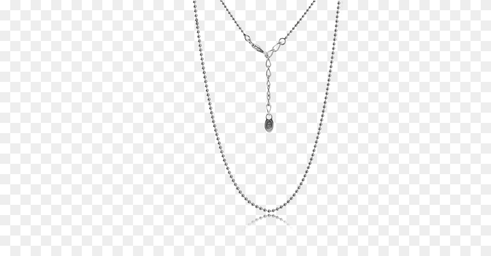 Sterling Silver Chain Black Ball Chain Necklace, Accessories, Diamond, Gemstone, Jewelry Free Png Download