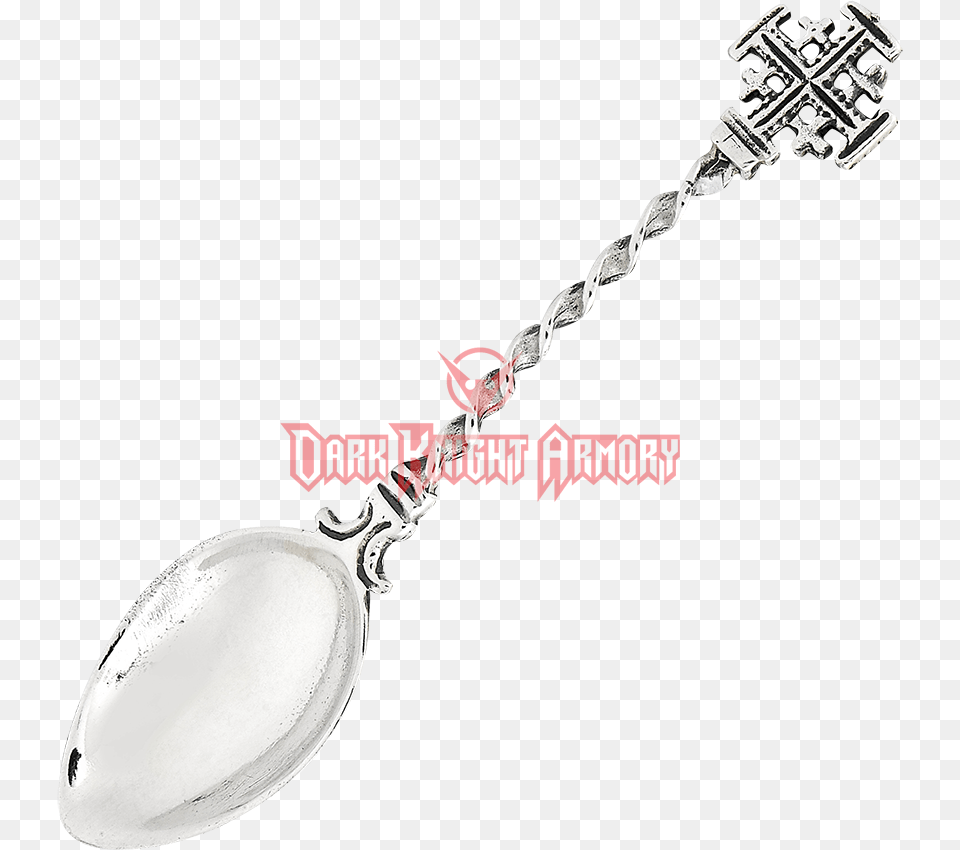 Sterling Silver Cross Salt Spoon Brule La Gomme Pas Ton Ame, Cutlery, Smoke Pipe Free Transparent Png