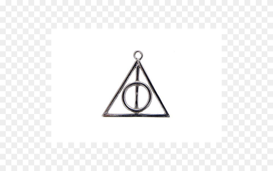 Sterling Silver Deathly Hallows Symbol Pendant, Accessories, Triangle, Earring, Jewelry Free Png Download