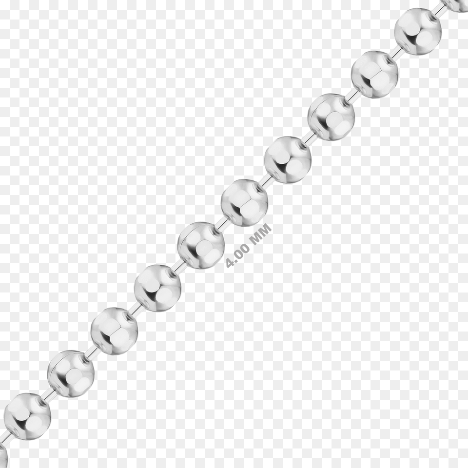 Sterling Silver Diamond Cut Round Bead Chain In Sterling Ball Chain, Accessories, Bracelet, Jewelry, Necklace Free Png