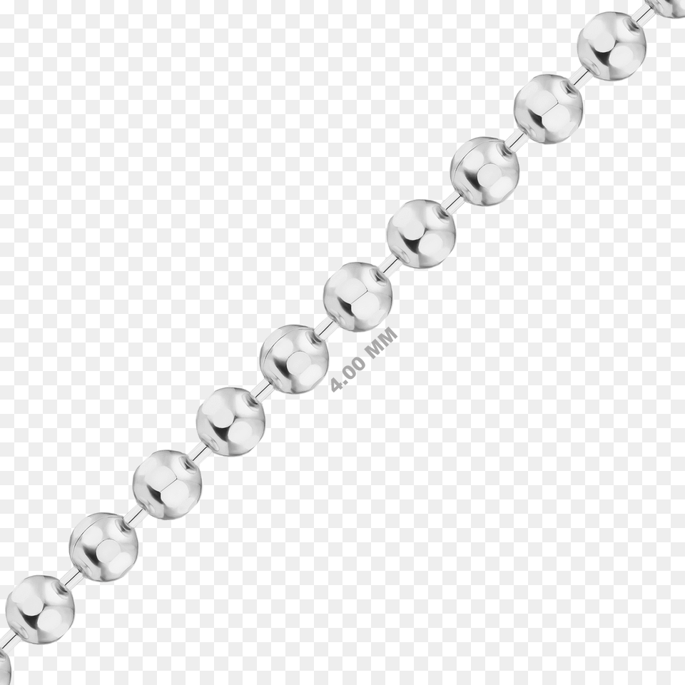 Sterling Silver Diamond Cut Round Bead Chain In Sterling Necklace, Accessories, Bracelet, Jewelry Free Transparent Png