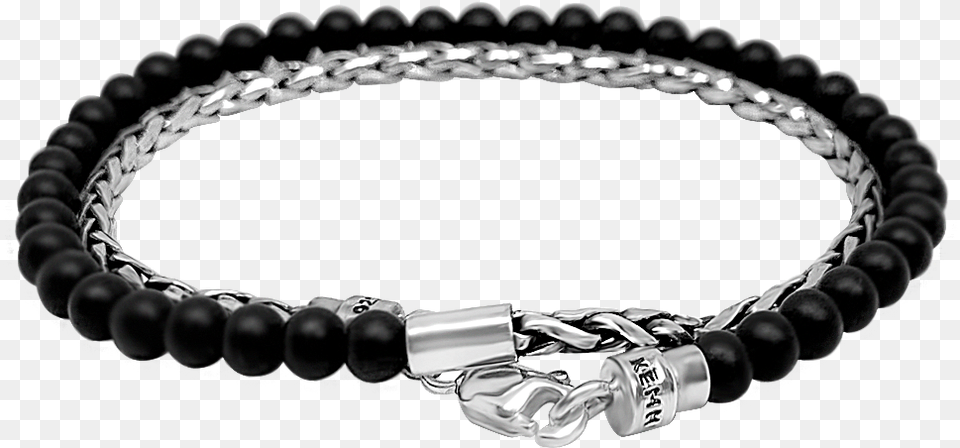 Sterling Silver Double Wrap Bracelet Black Matte Onyx Bracciale Croce Brosway Uomo, Accessories, Jewelry, Necklace Png Image