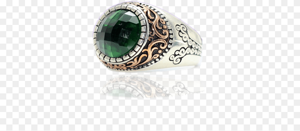 Sterling Silver Emerald Green Stone Mens Ring Kaan, Accessories, Gemstone, Jewelry, Ornament Free Transparent Png