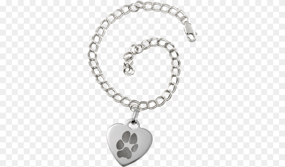Sterling Silver Heart Charm Bracelet Alyx Chain Link Necklace, Accessories, Jewelry Free Png
