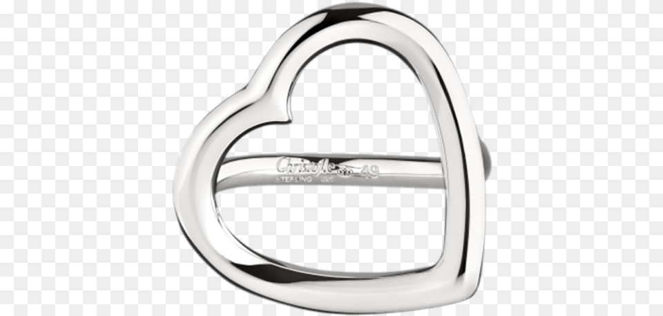 Sterling Silver Heart Shaped Ring Solid, Accessories, Buckle Free Transparent Png