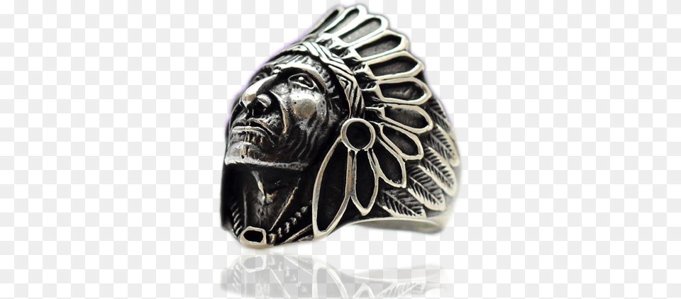 Sterling Silver Indian Chief Mens Ring Kaan Art Titanium Ring, Accessories, Jewelry, Ornament Free Transparent Png