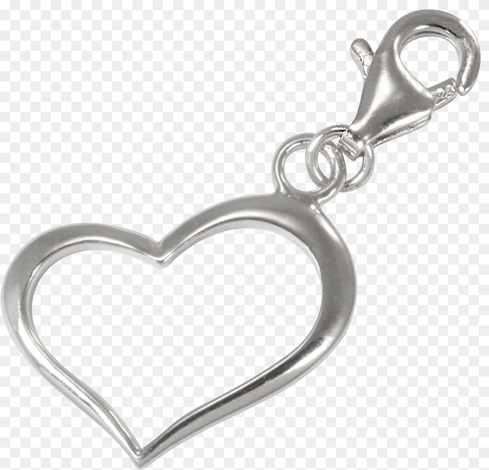 Sterling Silver Open Heart Clip Solid, Accessories, Smoke Pipe Free Png Download