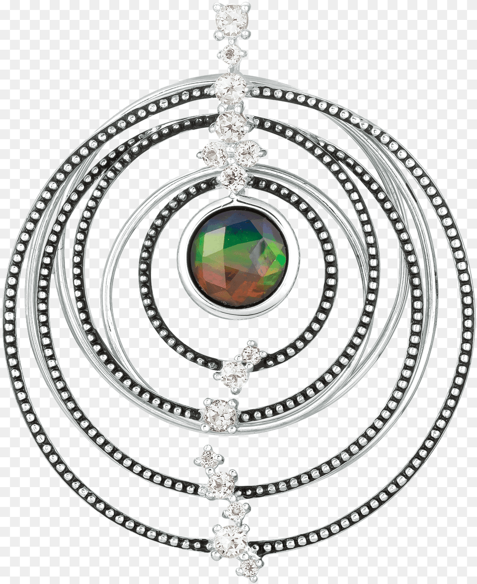 Sterling Silver Openwork Circles Topaz Vera Pendant Rosa De Los Vientos Marina, Accessories, Earring, Jewelry, Gemstone Png
