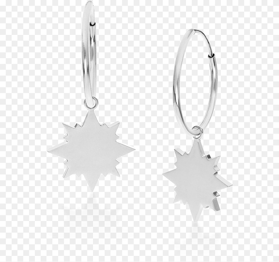 Sterling Silver Pair Earrings, Accessories, Earring, Jewelry Free Png