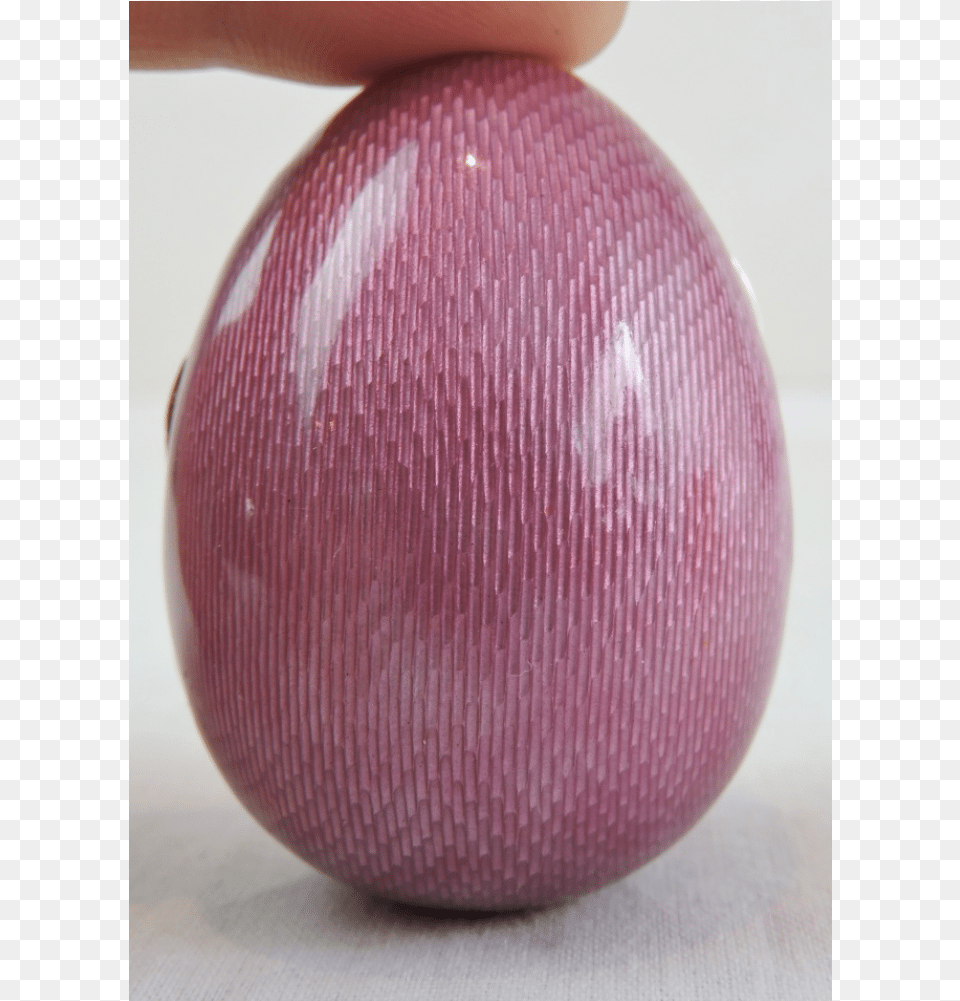 Sterling Silver Pink Enamel Guilloch Egg Shape Silver, Sphere, Food, Accessories Png