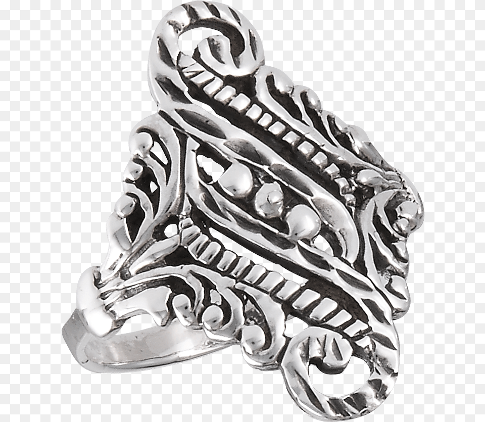 Sterling Silver Scrollwork Ring Titanium Ring, Accessories, Jewelry Free Png