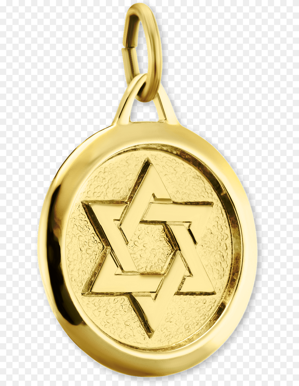 Sterling Silver Star Of David Medallion Locket, Gold, Accessories Png Image