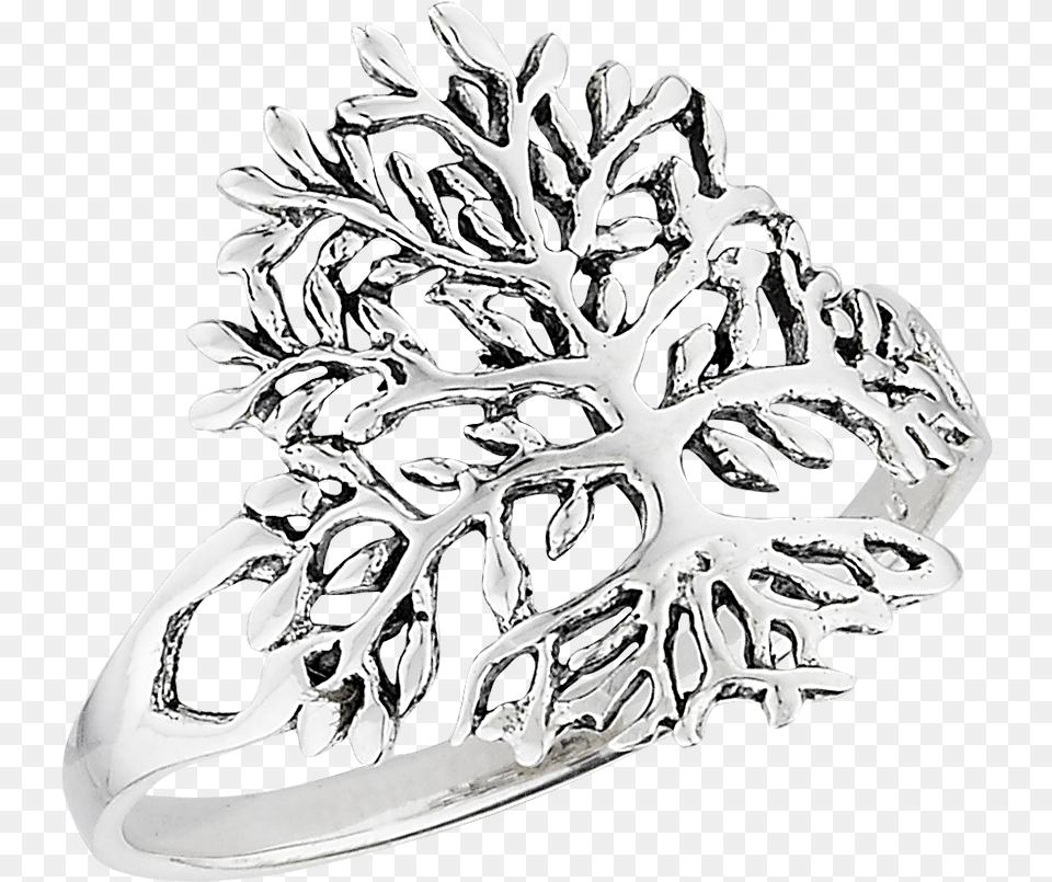 Sterling Silver Tree Ring Matoke, Accessories, Jewelry Free Png