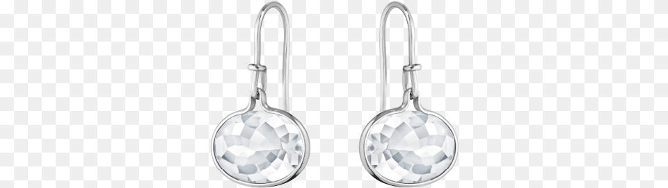 Sterling Silver With Rock Crystal Headphones, Accessories, Earring, Jewelry Png Image