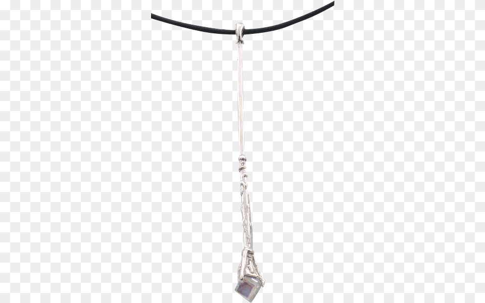 Sterling Silver Wizard Staff Necklace Silver, Accessories, Cutlery, Sword, Weapon Free Png Download