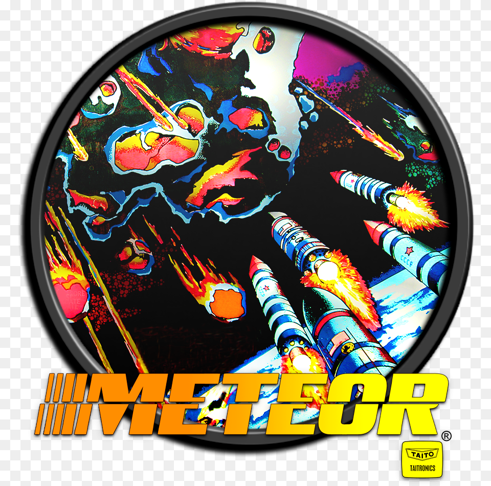 Stern Meteor Backglass, Person, Disk, Art, Graphics Png