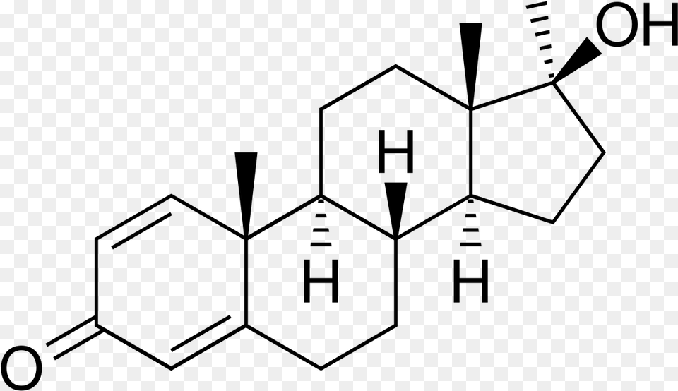 Steroid Carboxylic Acid Testosterone Molecules, Gray Png