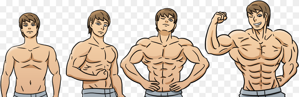 Steroids Before And After Cartoon, Adult, Torso, Person, Man Free Png
