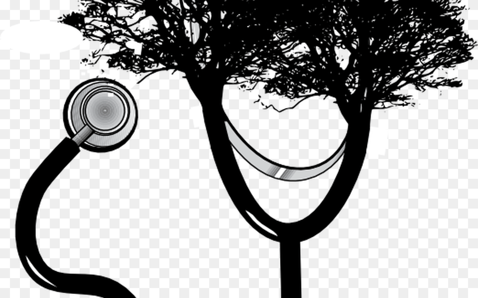 Stethoscope Apple Banner Freeuse Techflourish Collections Green Trees Silhouette Transparent Free Png Download