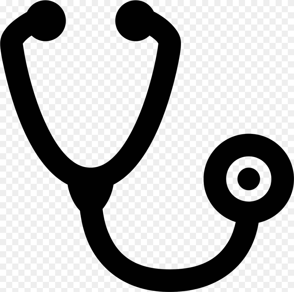 Stethoscope Healthcare Icon, Gray Png