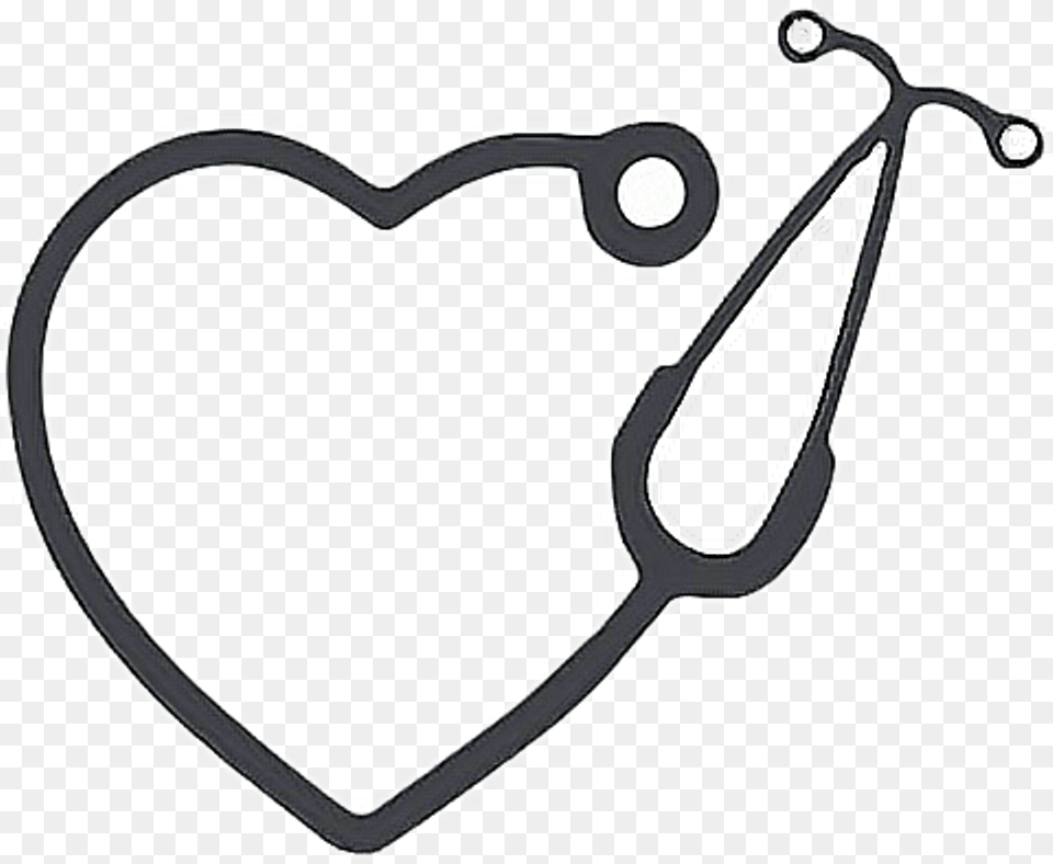 Stethoscope Heart Nursing Nurse Freetoedit Heart Shape Stethoscope Heart Clipart, Accessories Png Image