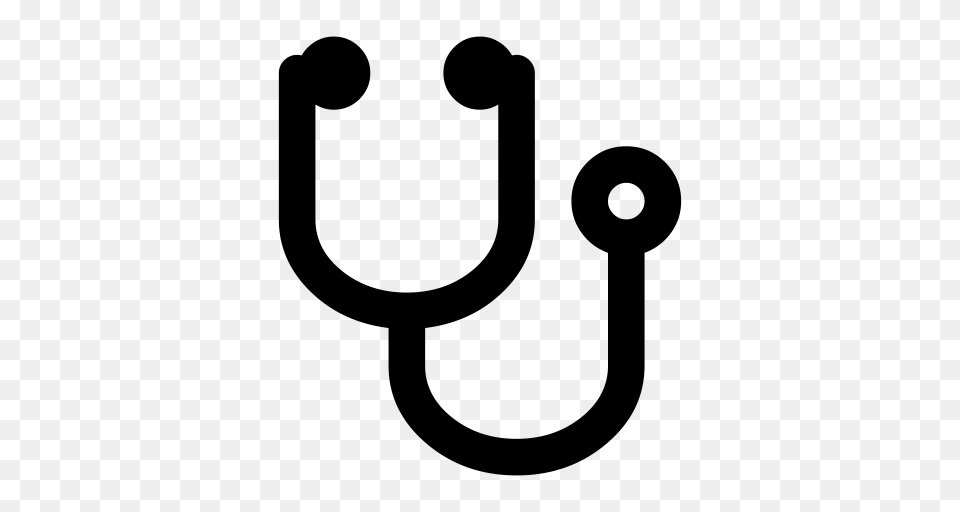 Stethoscope Icon, Gray Png