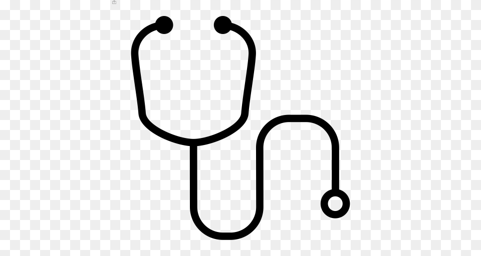 Stethoscope Medical Care Healthy Icon With And Vector Format, Gray Png Image