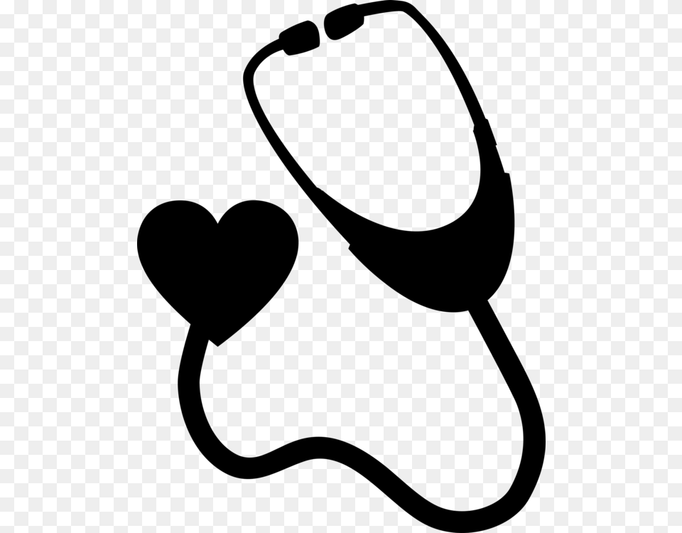 Stethoscope Medicine Heart Computer Icons Nursing, Gray Png