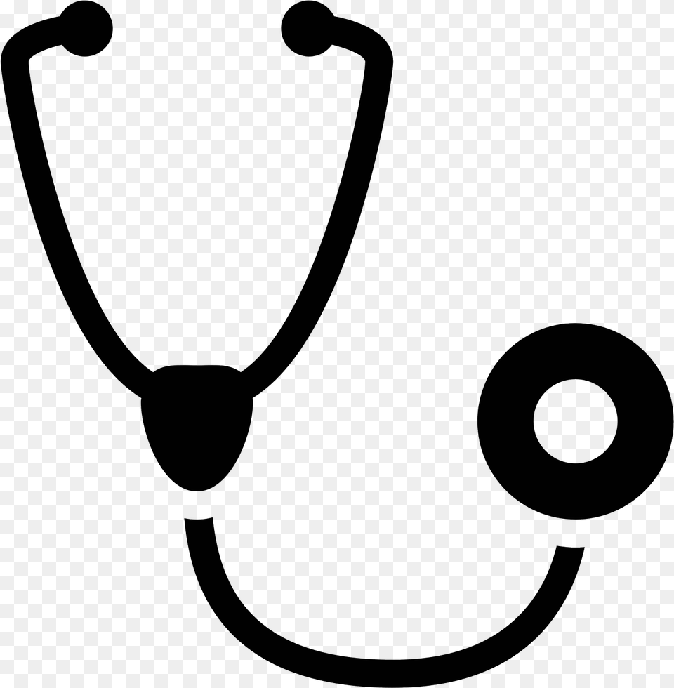 Stethoscope Stetoskop, Gray Free Png Download