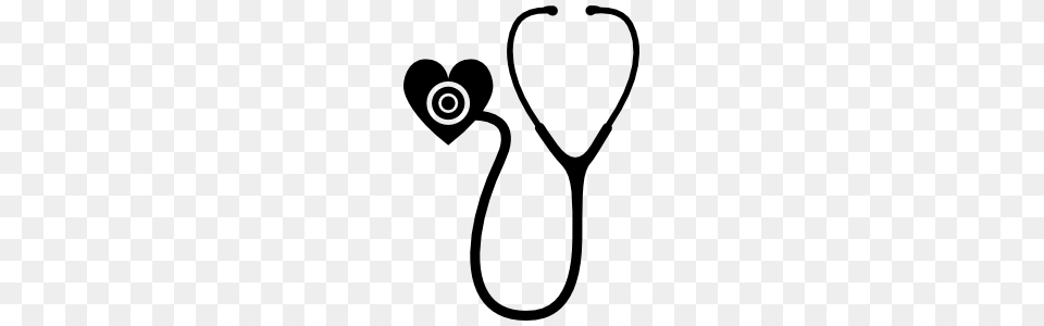 Stethoscope With Heart Sticker, Stencil, Smoke Pipe Png Image