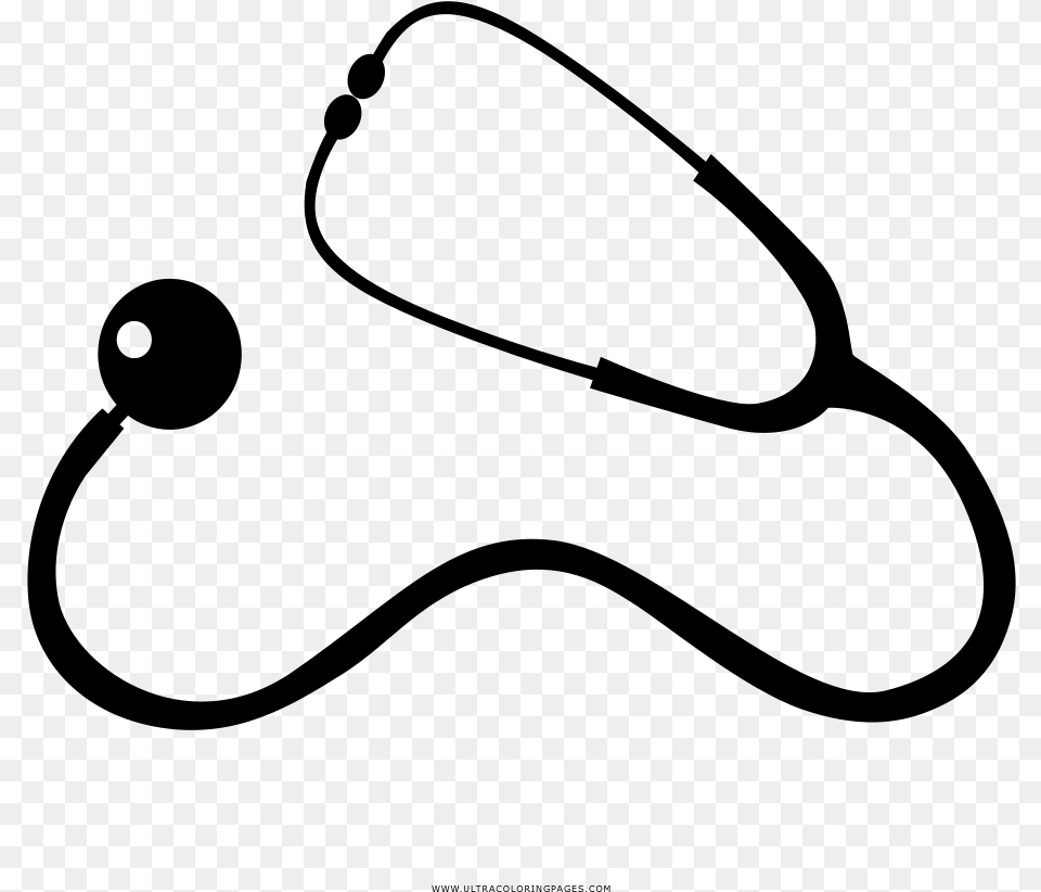 Stethoscope World Health Day Datas Comemorativas Medicine Estetoscpio Cartoon, Gray Free Png Download