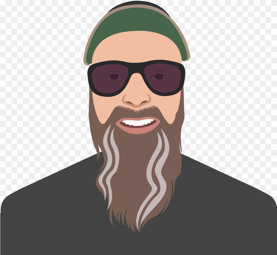 Steve Akley Avatar Illustration, Accessories, Sunglasses, Beard, Portrait Png Image